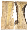 Gorgeous curly maple 2-piece set with deep color variations, 5A grade figure and live edges.