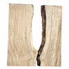 Beautiful flame maple two-piece set with spalting, color streaks, 5A grade curl and live edge.