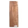 Gorgeous flat-sawn flame maple half billet with 5A grade curl, two-tone color variation, interesting green streaks, and rare chocolate color.