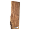 Stunning curly maple billet/charcuterie board blank with deep chocolate/caramel coloring, 5A grade curl throughout the piece and a live edge.