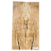 Beautiful 2-piece maple burl book-matched set with interesting bark seam, scattered eye spots, light curl, and wonderful color variation.