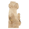 Striking and unique maple burl craft board/billet with heavy curl, lots of burl eyes, interesting shape and live edges.