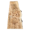 Beautiful maple burl billet with large burls, scattered quilting, wonderful color variation and interesting live edge.