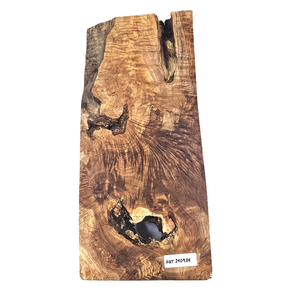 Gorgeous and unique quilted maple billet with swirly color variations from chocolate to gold, wonderful quilting, and interesting voids.