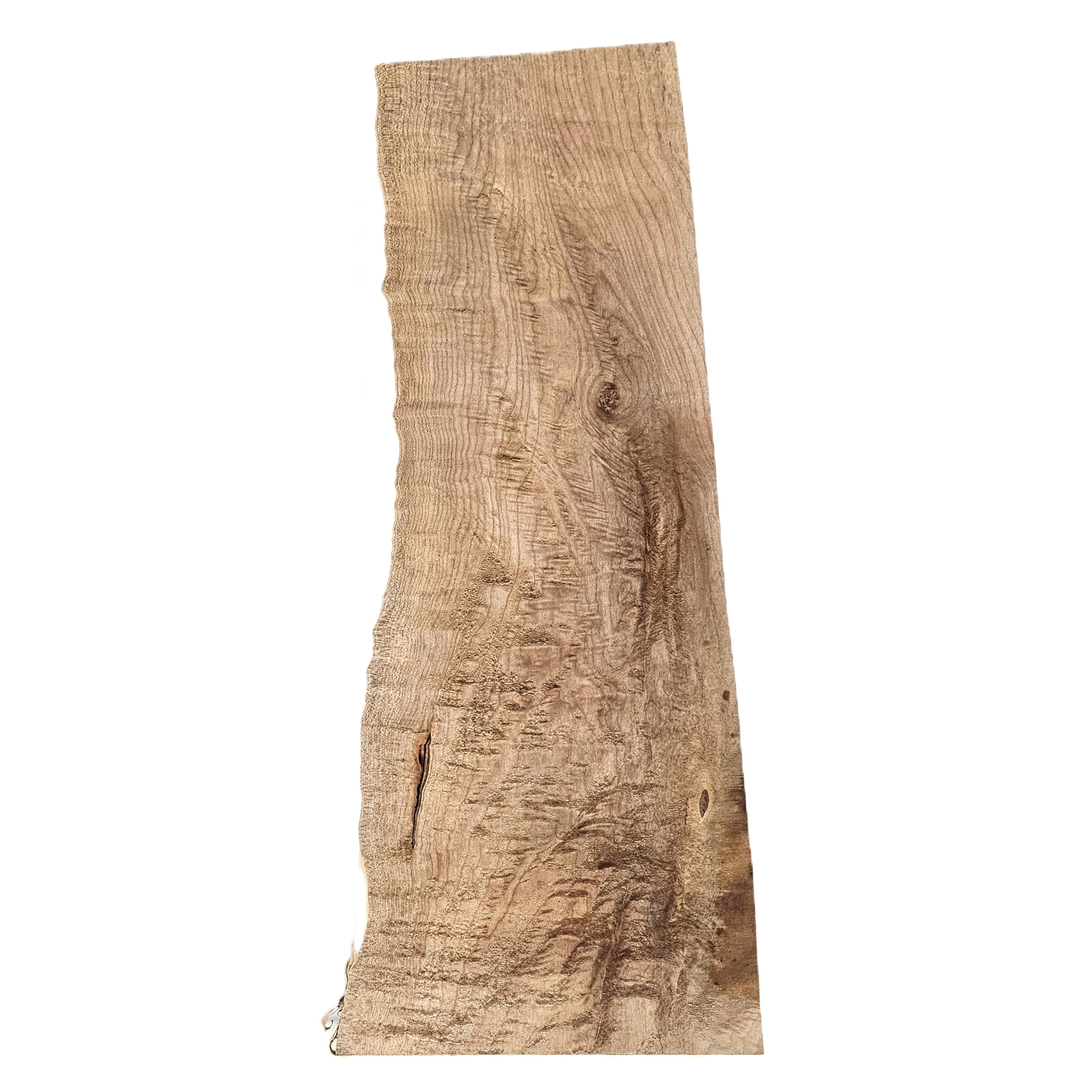Quilted maple billet with 3A grade figure, interesting color streak and live edge.