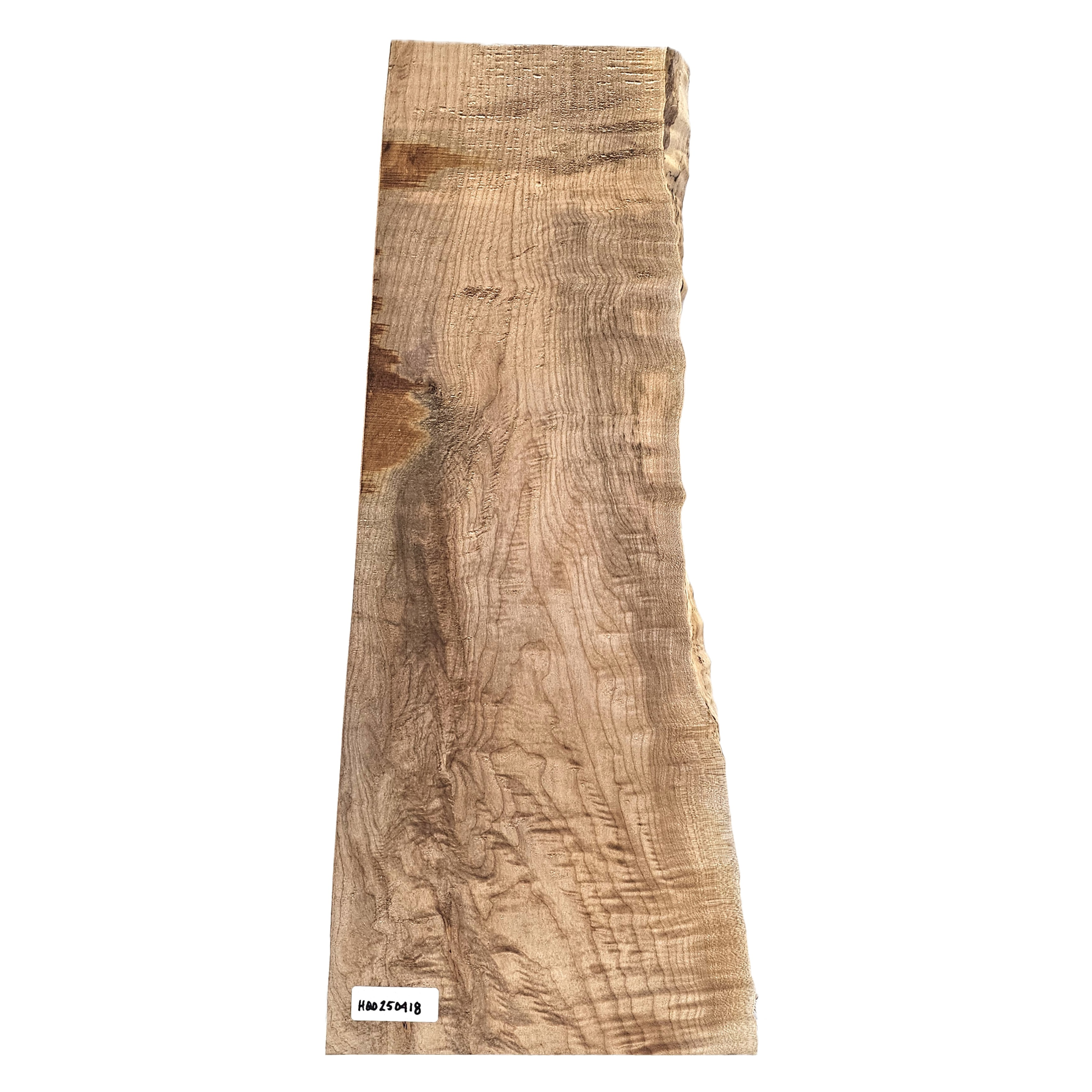 Quilted maple billet with 3A grade figure, interesting color streak and live edge.