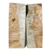 Dimensions each piece: Thickness 1.25", Max width 8.25", Max length 22.5"  Absolutely beautiful 2-piece flame maple set with two-tone color, 5A grade curl, and interesting void.
