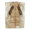 Dimensions each piece: Thickness 1.25", Max width 8.25", Max length 22.5"  Absolutely beautiful 2-piece flame maple set with two-tone color, 5A grade curl, and interesting void.