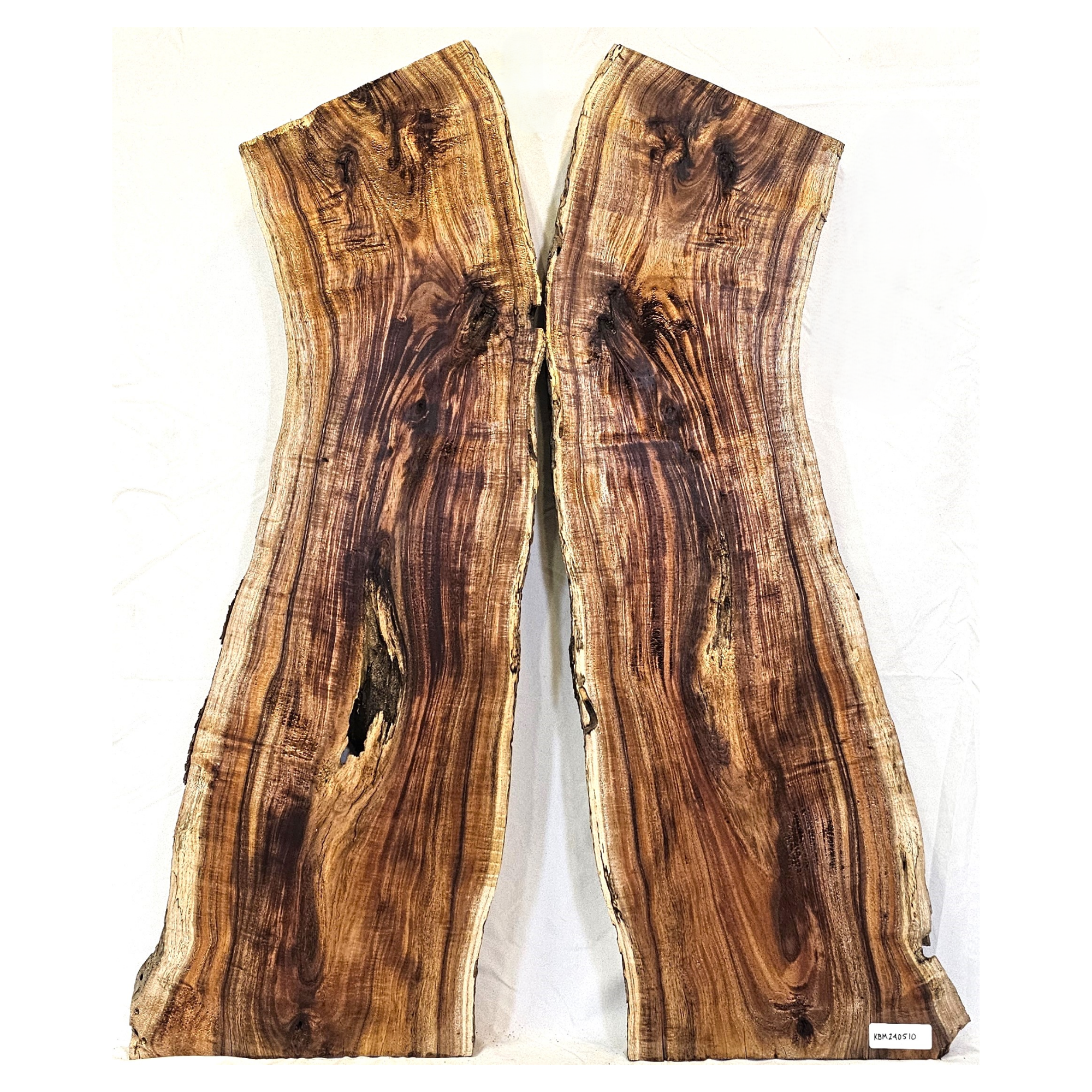 Curly Koa Bookmatched Slabs (KBM240510)