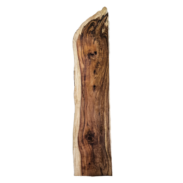 Curly koa craft board with intense, tight curl throughout the piece, beautiful color and live edge.