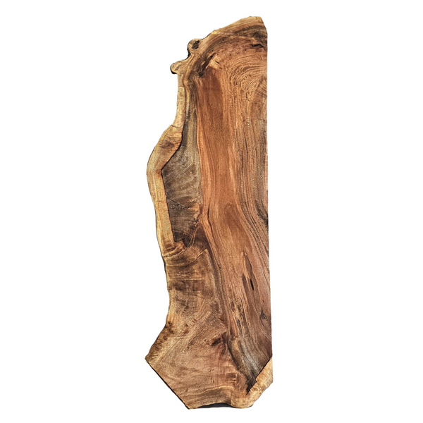 Beautiful false kamani mini slab with beautiful color variation, light curl, and live edge.