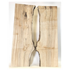 2-piece flame (curly) maple set with light curling throughout, interesting spalt lines and live edges.