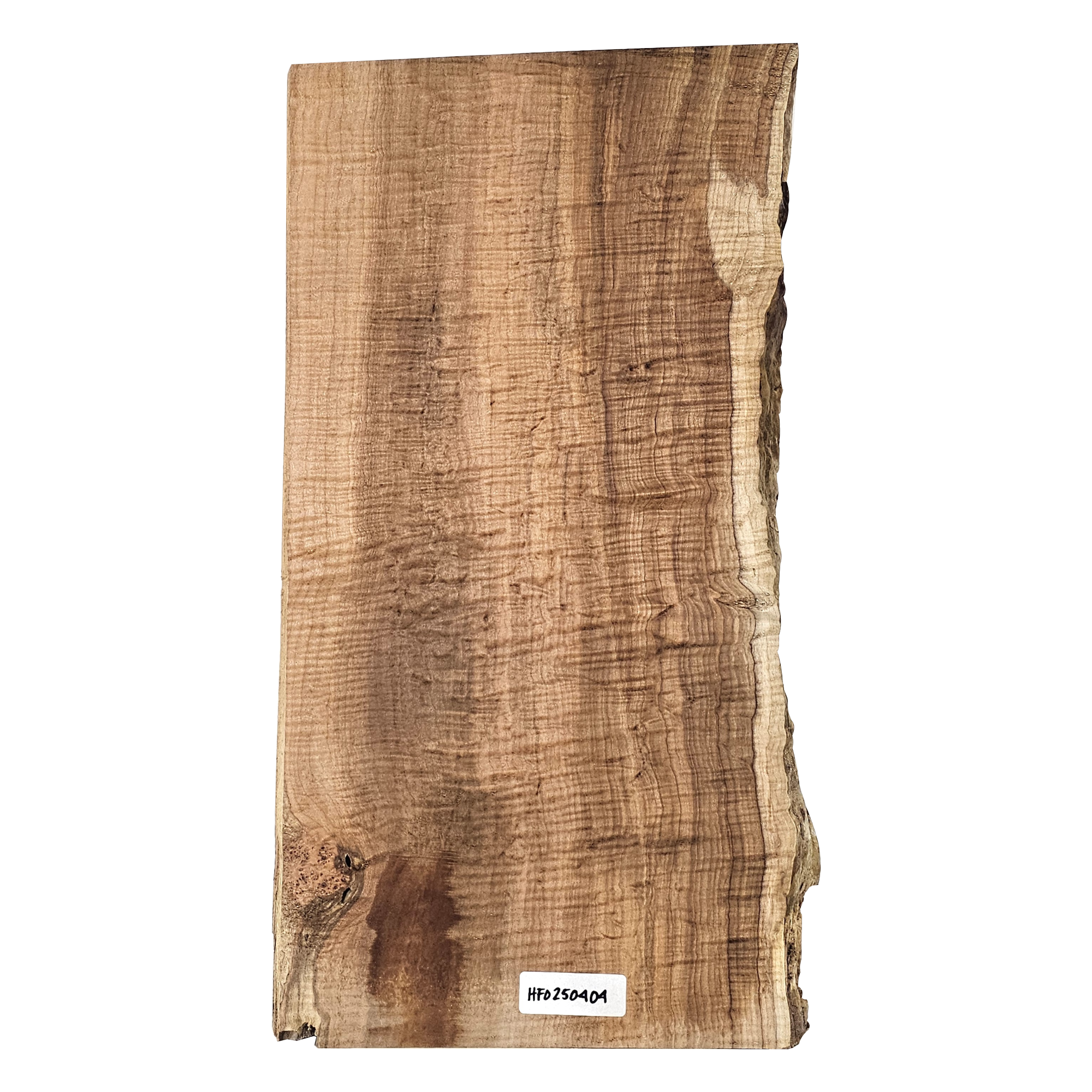 Stunning curly maple billet/charcuterie board blank with top grade (5A) curl throughout, streaky color variation and live edge. 
