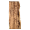 Stunning curly maple billet/charcuterie board blank with rich chocolate color accented by lighter streaks, 5A grade curl throughout and a live edge.