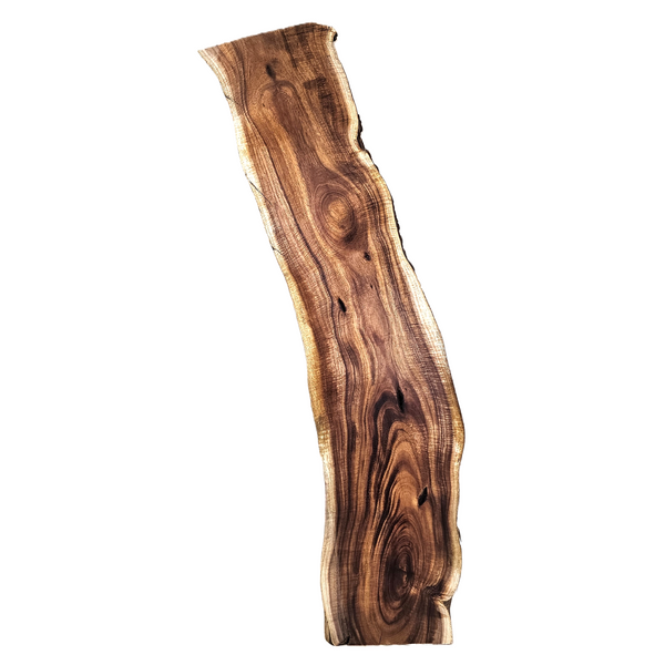 Beautiful curly koa craft board with heavy, tight curl, beautiful color and grain, and two live edges.&nbsp; This piece does have small face checks.