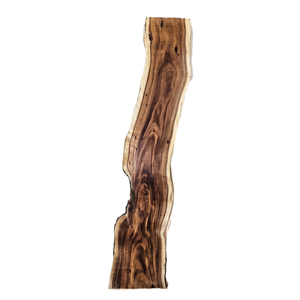 Curly koa craft board/mini slab with deep color, nice figure and live edges.