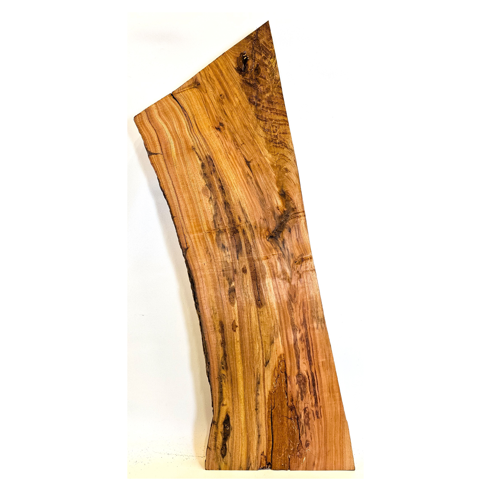 Beautiful curly koa craft board/billet with wonderful color, light curl and live edge. 