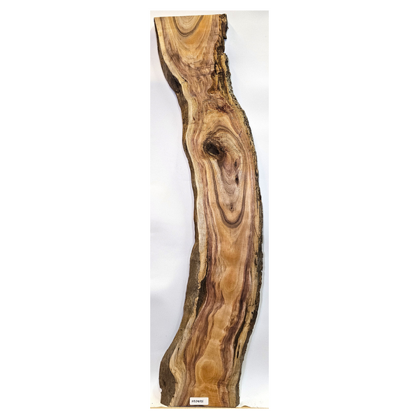 Beautiful lightly curly koa craft board with wonderful grain patterns, rich color, small voids, and live edges.