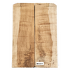 Two-piece maple burl book-matched set with lots of scattered burl and high curl between, wonderful two-tone color.