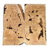 Gorgeous maple burl 2-piece set with heavy burl eyes, curl and bark seams.