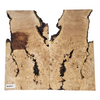 Interesting 2-piece maple burl set with heavy burl eyes, curl scattered throughout, bark seams and a partial live edge.