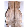Colorful maple burl book-matched set with light quilting, interesting burls and live edges.