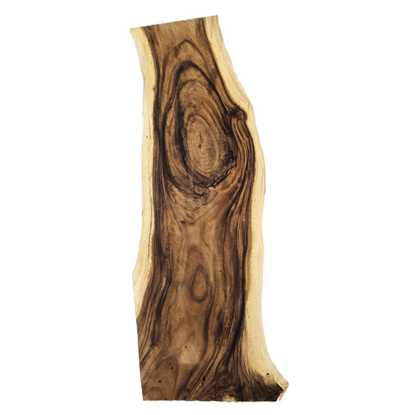 Absolutely beautiful monkeypod craft board/mini slab with amazing grain patterns light curl throughout, wavy sap wood and live edges.