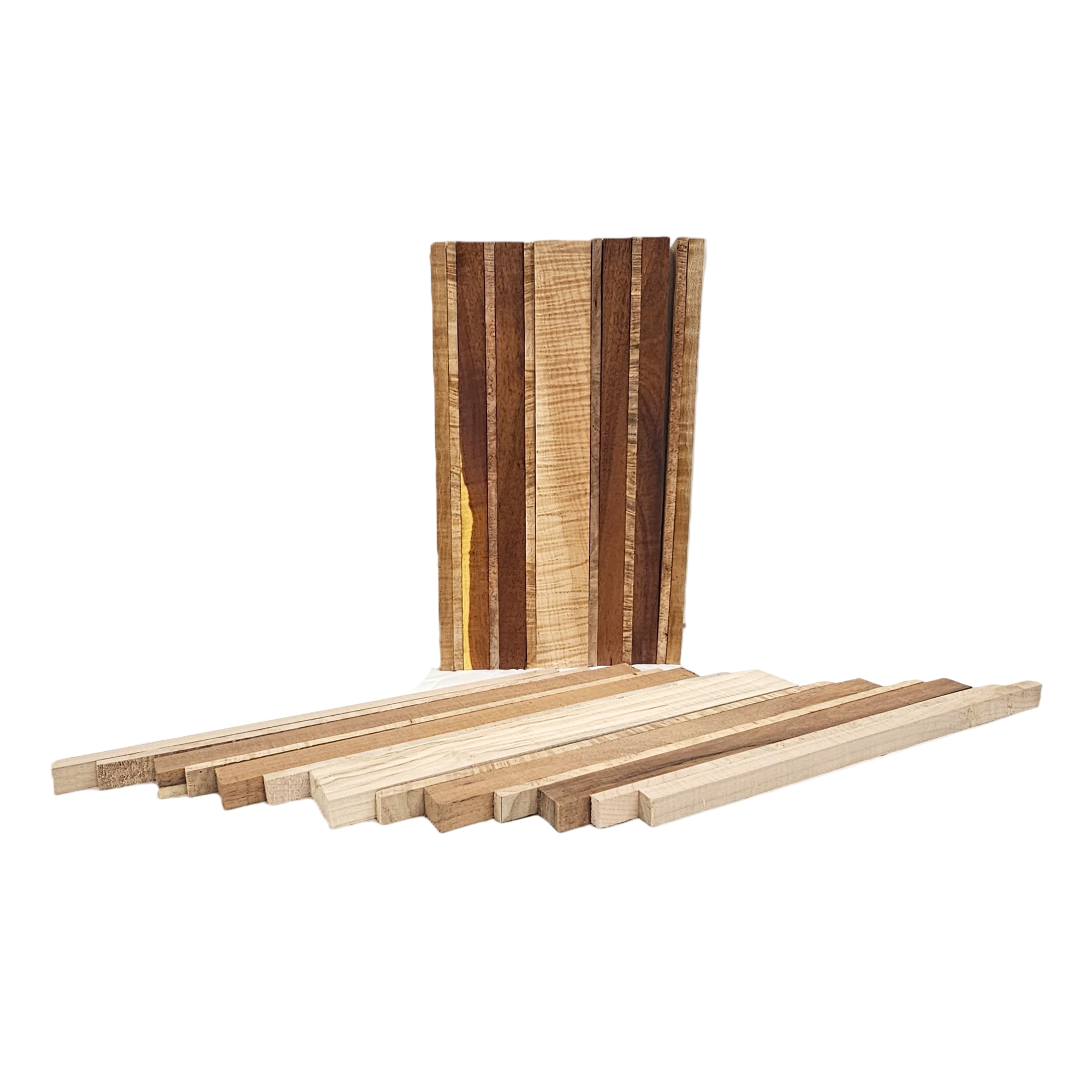 Cutting board kit showing finished board and kit pieces.