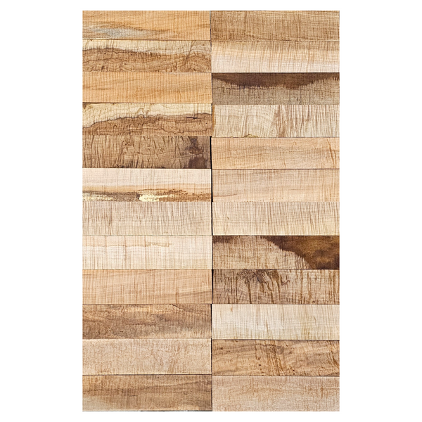 Beautiful curly maple peppermill blanks with top-grade curl throughout the piece (showing all four sides).&nbsp;