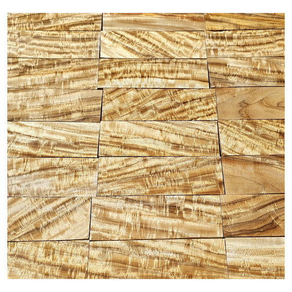 Collection of primavera wood blocks showing a range of grain and figure pattern.