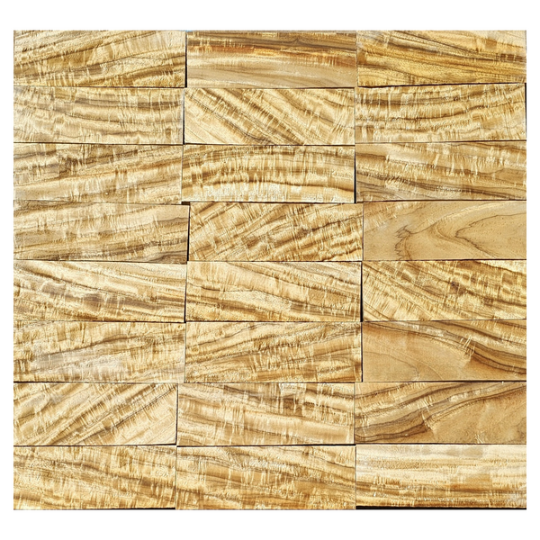 Collection of primavera wood blocks showing a range of grain and figure pattern.