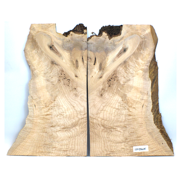 Beautiful quilted maple book-matched set with 5A grade quilting, burls, interesting knot and live edges.