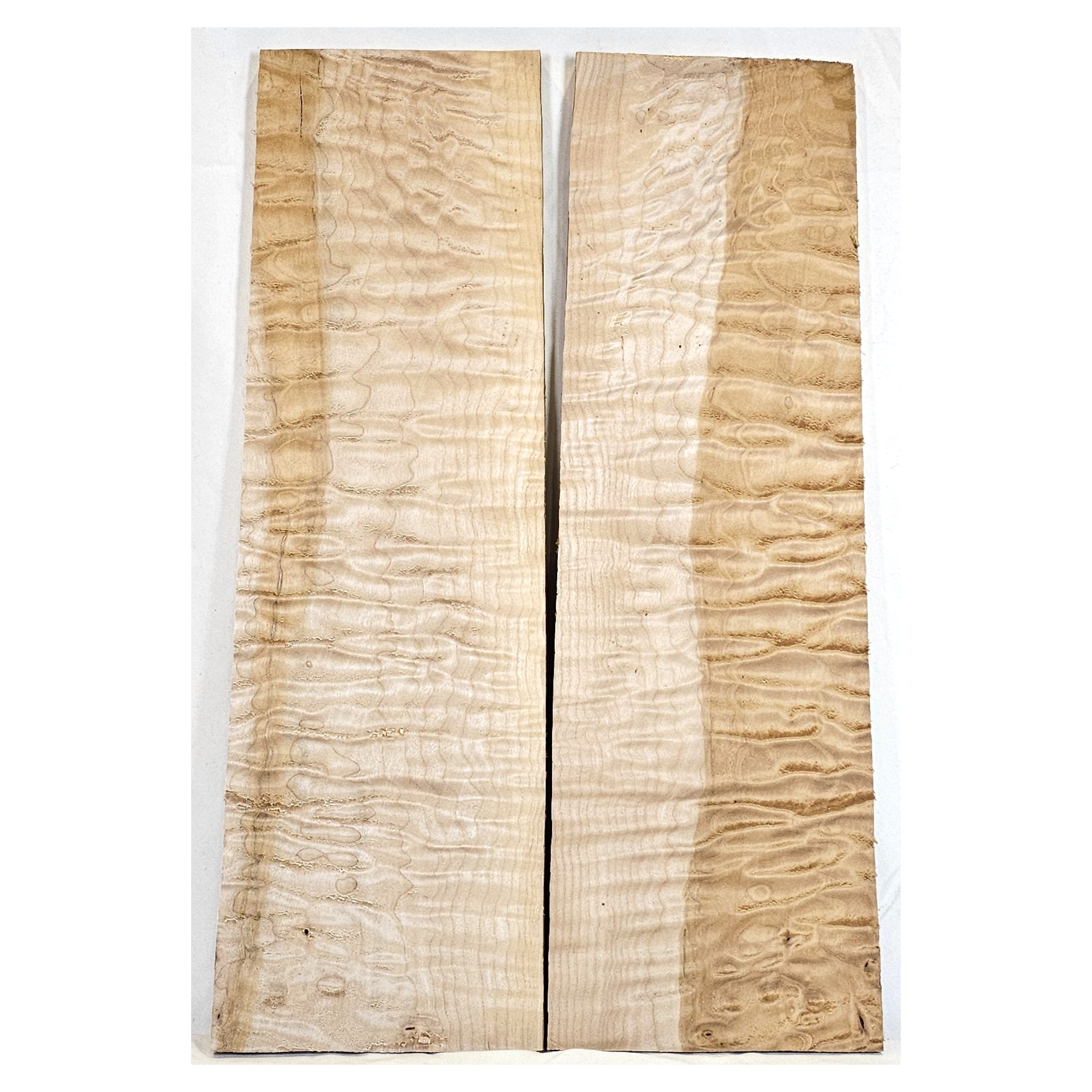 Stunning quilted maple 2-piece set with 5A grade figure and interesting two-tone color