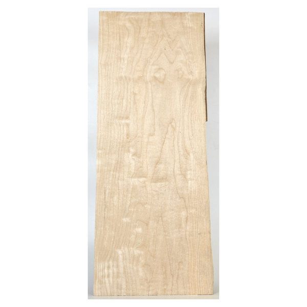 Lightly quilted maple craft board with light, consistent color and live edge.