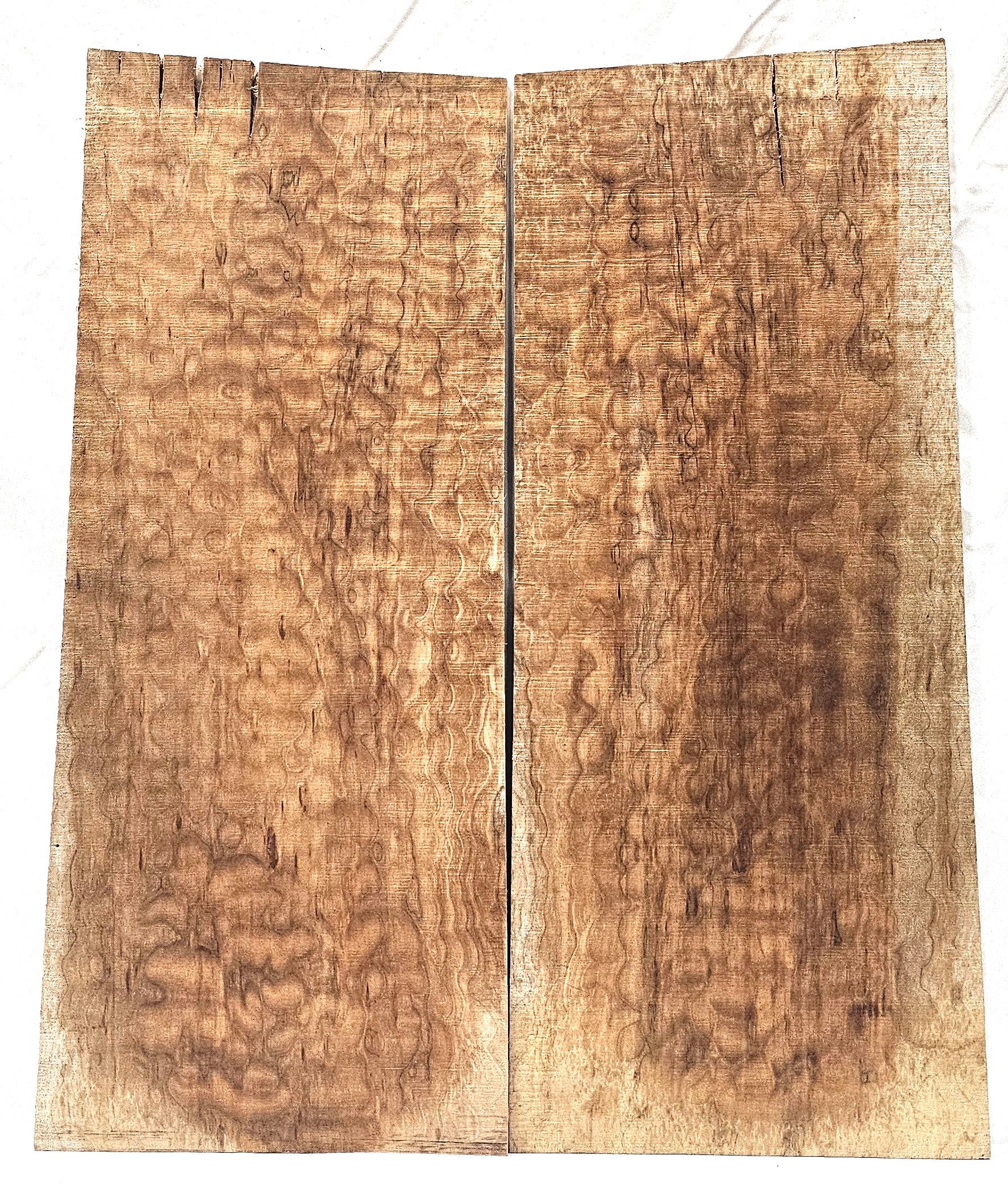Beautiful quilted maple 2-piece drop-top set with 4-5A grade quilting throughout and wonderful streaky color