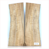 Dimensions: Thickness (each piece): .5", Width: 8", Length: 22.5"  2-piece set with 4A grade curl, color streaks, bird pecks and live edge.
