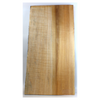 Dimensions: Thickness 0.875", Max width 14", Max length 27.25".  Flame maple craft board with two-tone heart, 5A curl, fine spalt lines scattered throughout, and live edge.