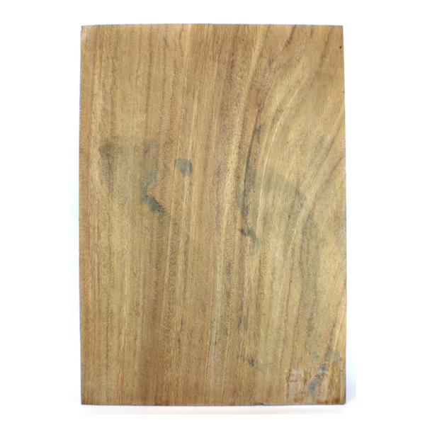 Dimensions: Thickness 1.75", Width 14", Length 20".  Music Quality  Parota is a lightweight wood, sometimes used as a substitute for koa.  It offers interesting grain patterning and easy workability.  This set is a slip-matched glue up with nice color and grain.