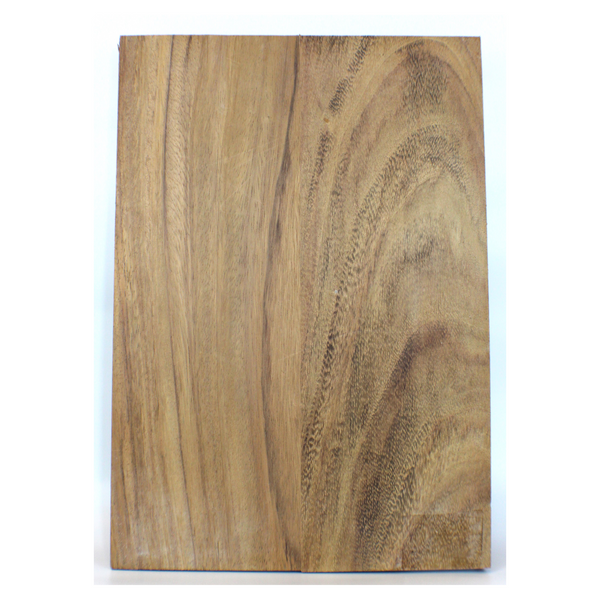 Dimensions: Thickness 1.75", Width 14", Length 20".  Music Quality  Parota is a lightweight wood, sometimes used as a substitute for koa.  It offers interesting grain patterning and easy workability.  This set is a slip-matched glue up with nice color and grain.