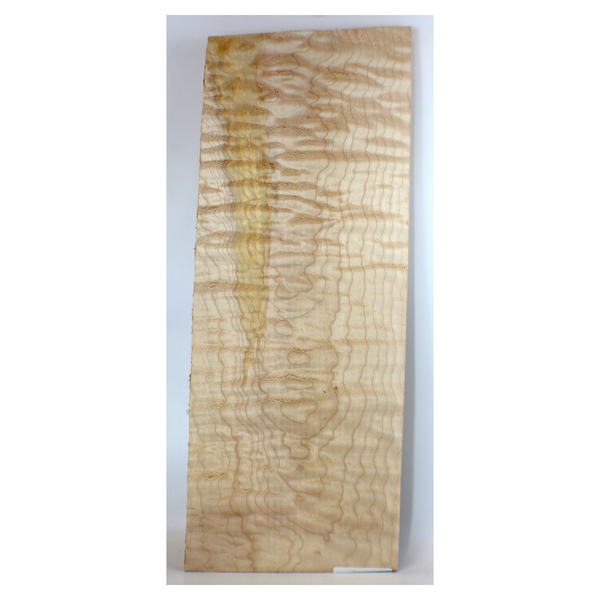 Dimensions: Thickness 0.625", Max width 9.5", Max length 24.5"".  Beautiful quilted maple craft board with 5A figure and multi-colored streak.