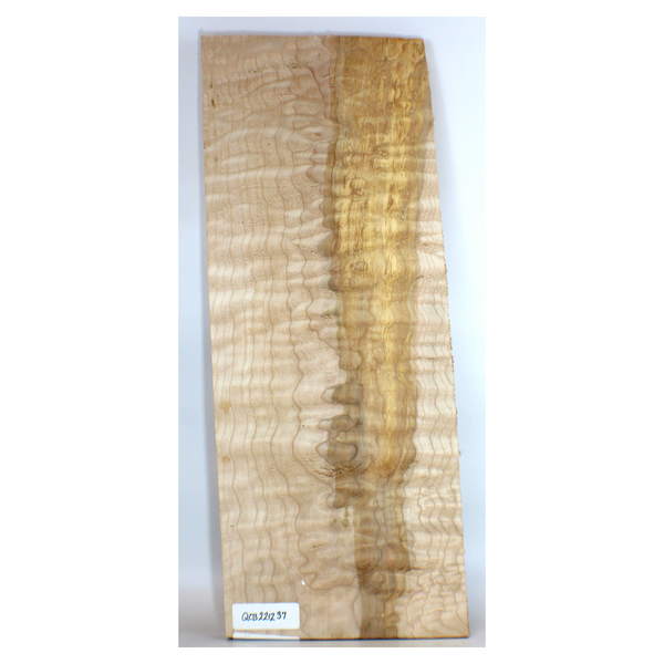 Dimensions: Thickness 0.625", Max width 9.5", Max length 24.5"".  Beautiful quilted maple craft board with 5A figure and multi-colored streak.