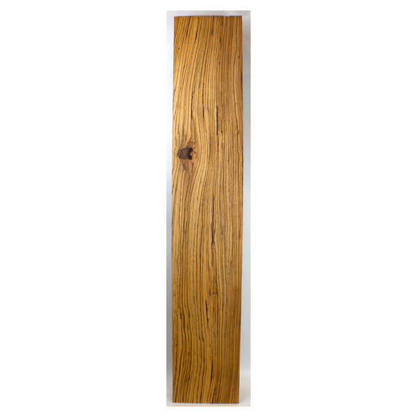 Dimensions: Thickness 2", Width 7", Length 40.625".  Music Grade  Beautiful zebrawood neck blank with amazing color and strong stripes.  There is a knot present on one side, but the width is great enough that it should pattern.